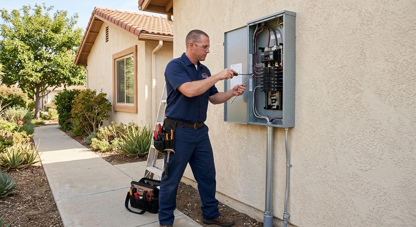 New 200-amp electrical panel on classic La Mesa ranch-style home